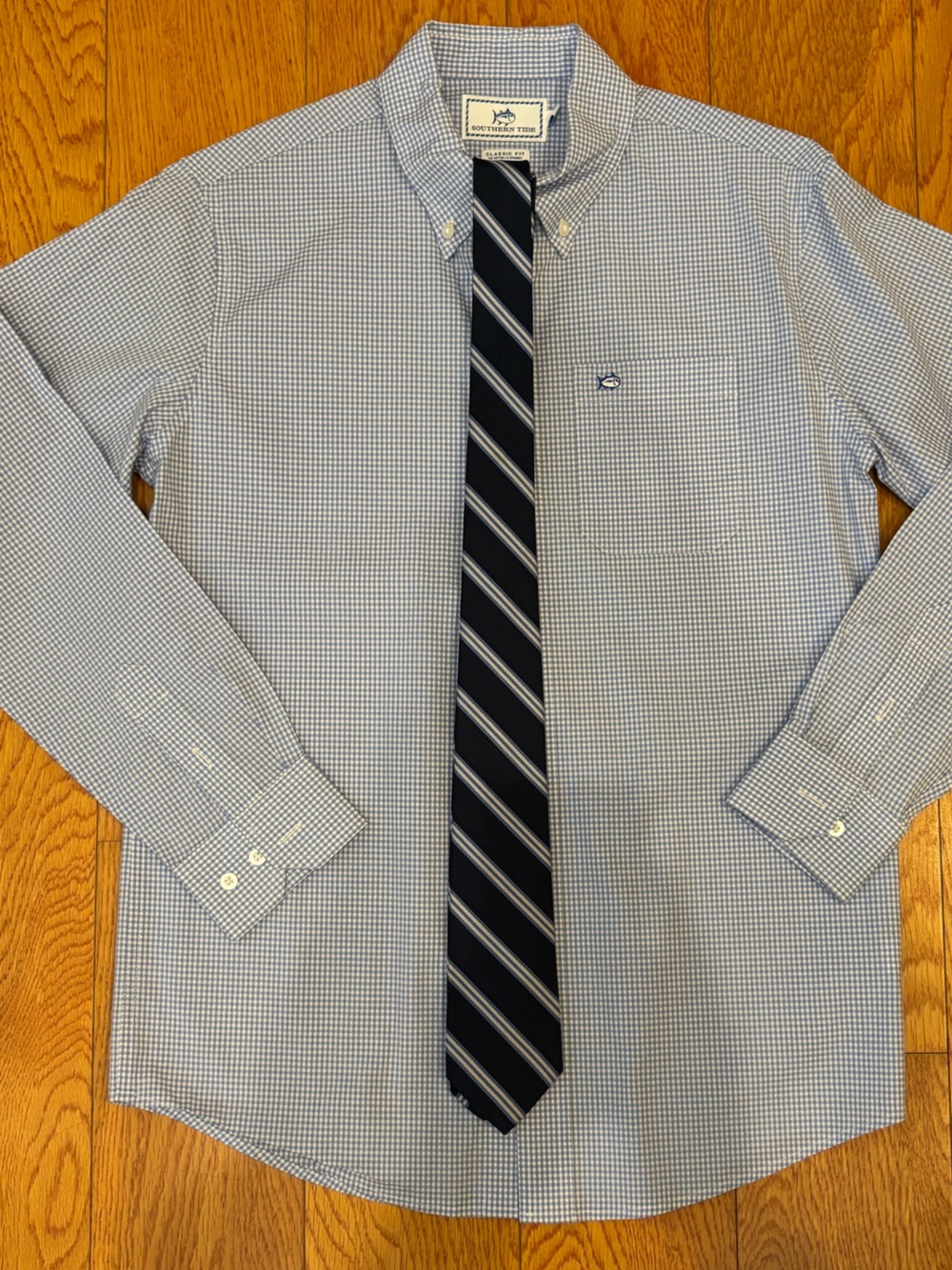 Southern Tide Classic Fit Blue Shirt - Size XL (16)